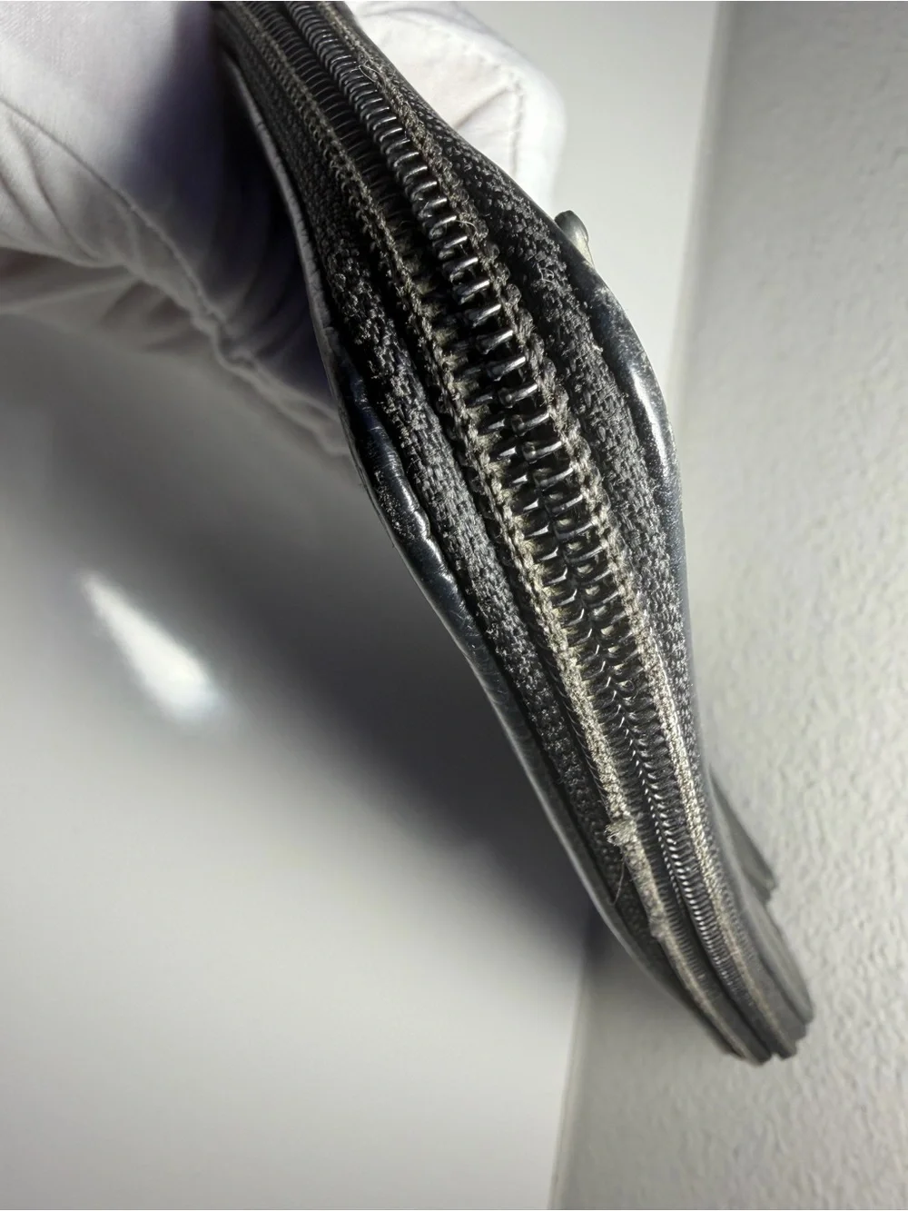 COA included - CHANEL Black Caviar Zip-Around Wallet with Embossed CC